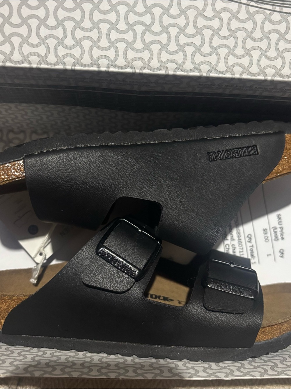Birkenstock Kids Arizona Box in White and Blue
